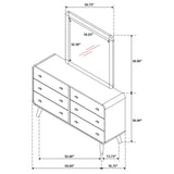 Robyn - 6-Drawer Bedroom Dresser And Mirror