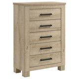Oakglen - 5-Drawer Bedroom Chest Of Drawers - Weathered Oak