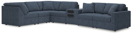 Modmax - Ink - Sectional Blue 7 Pc. Sectional With Laf Corner Chair And Audio Console by Signature Design by Ashley® | Bel Furniture