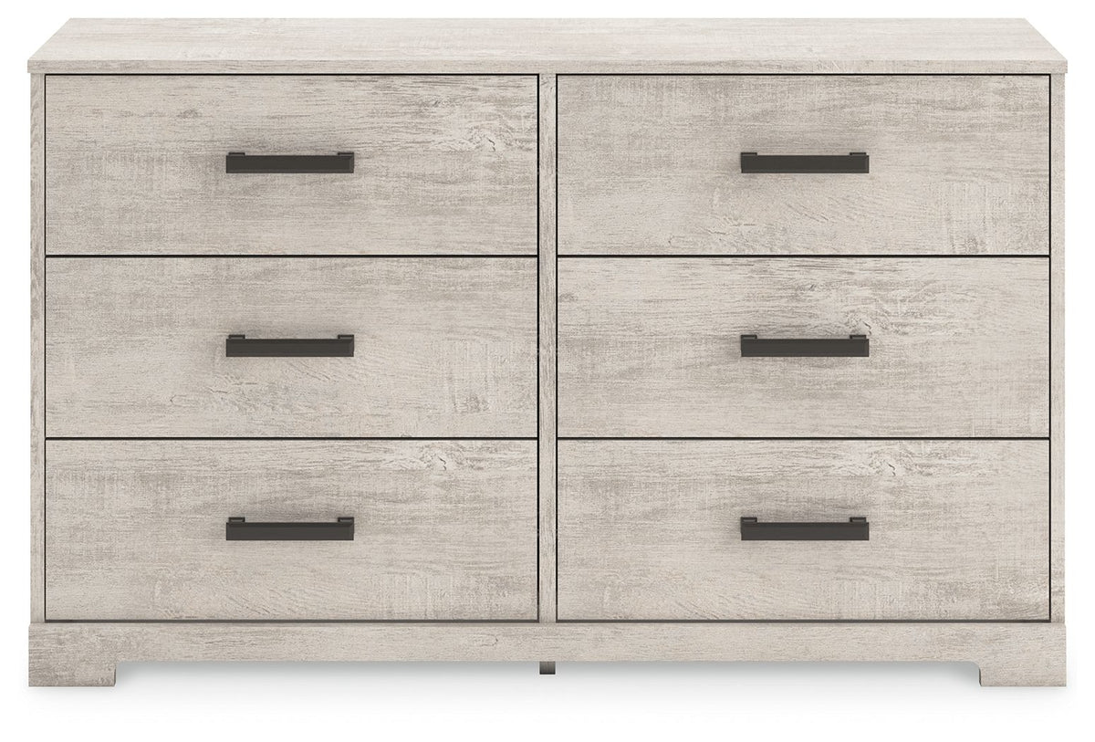 Shawburn - Whitewash - Six Drawer Dresser by Signature Design by Ashley® | Bel Furniture