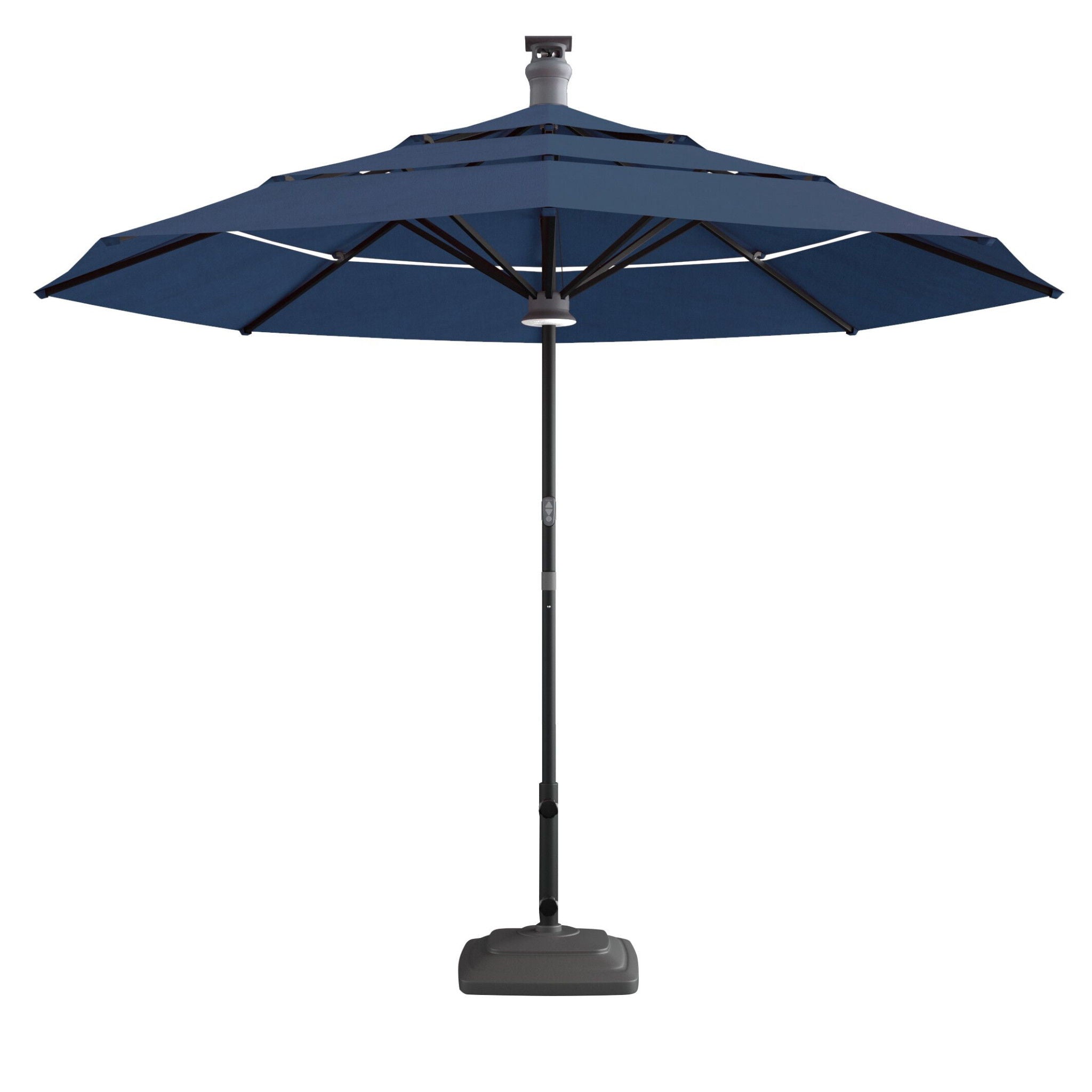 Sunbrella Octagonal Lighted Smart Market Patio Umbrella - Blue