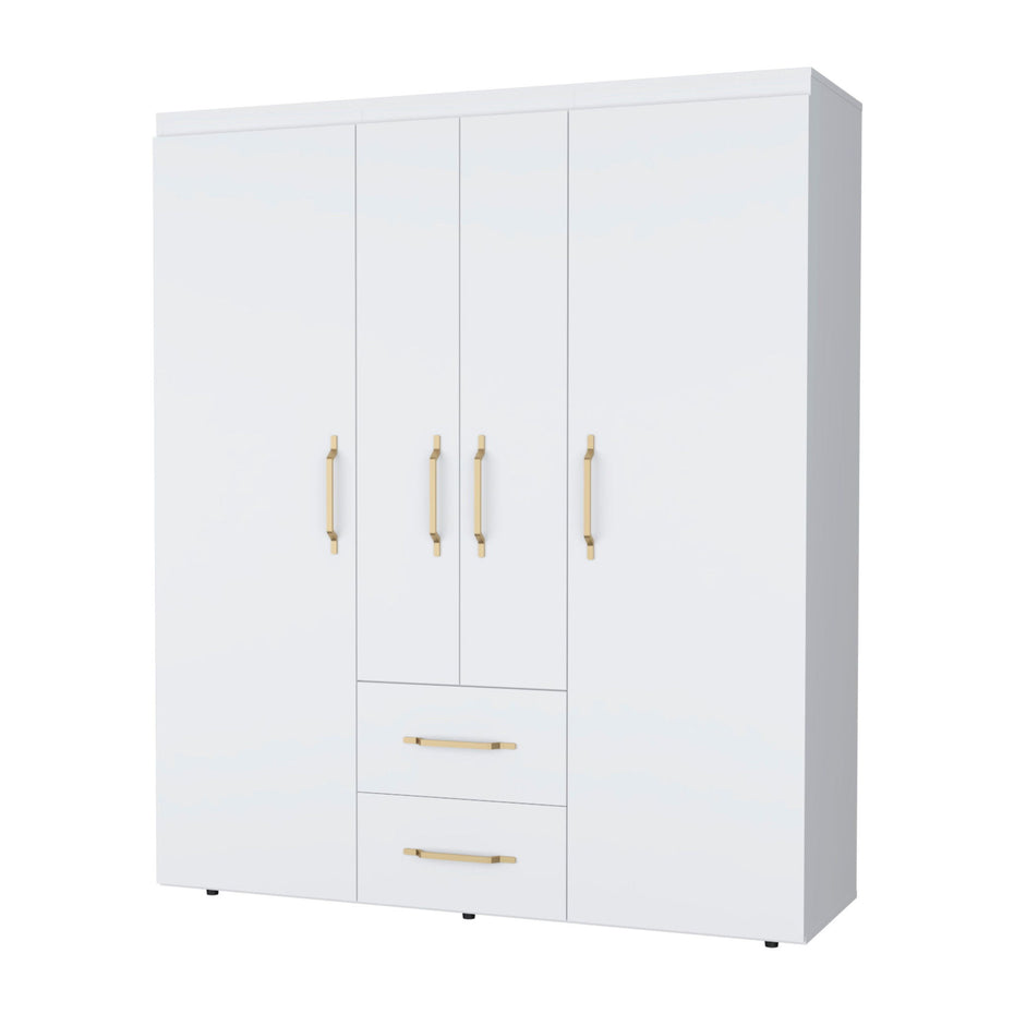 Two Drawer Combo Dresser - White