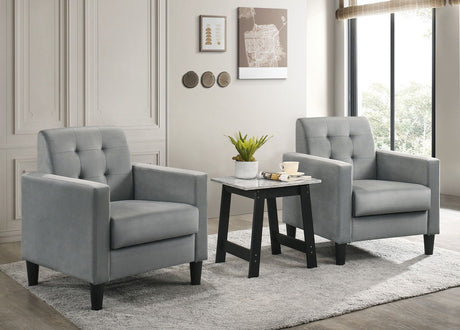 Hale - Velvet Armchairs And End Table Living Room (Set of 3) by Lilola Home | Bel Furniture