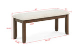 Avasa - Bench - Dark Brown / Beige
