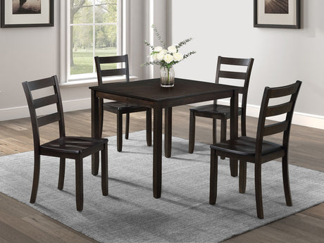 Durham - 5 Piece Dining Set - Espresso by Crown Mark | Bel Furniture