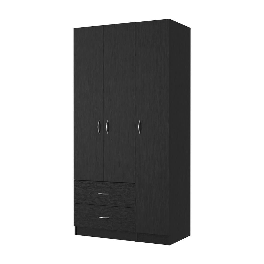 2 Drawer, Combo Dresser - Black