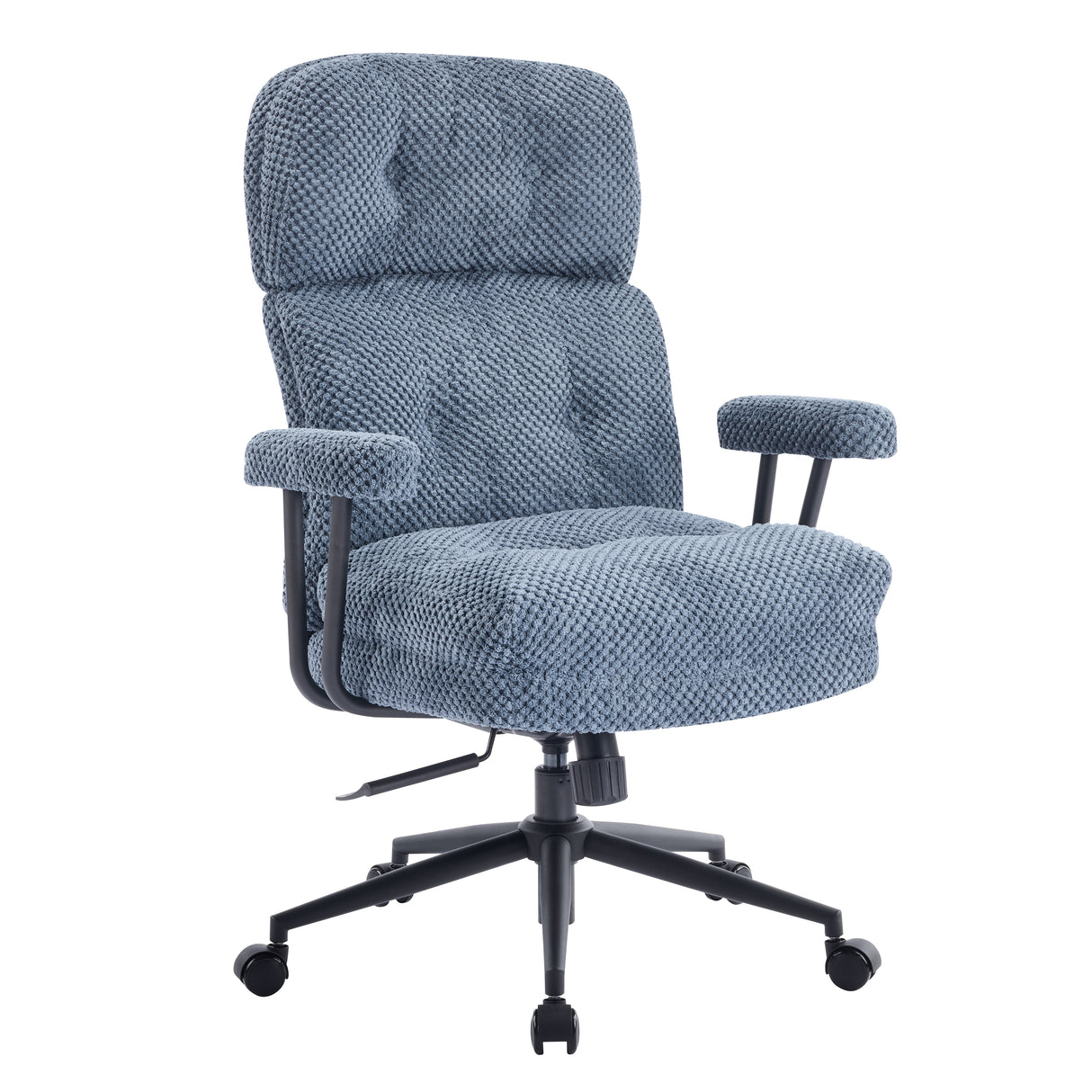 Tufted Home Office Chair with Wheels, Armrests & Adjustable Height