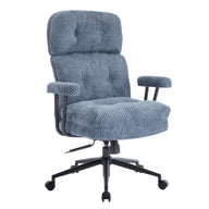 Tufted Home Office Chair with Wheels, Armrests & Adjustable Height