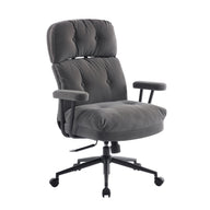 Tufted Home Office Chair with Wheels, Armrests & Adjustable Height