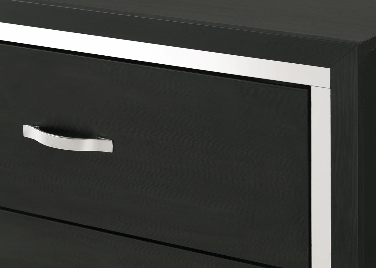 Gennro - Nightstand - Black by Crown Mark | Bel Furniture