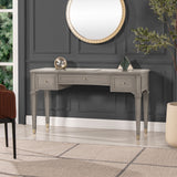 Dauphin - 3 Drawer Executive Desk by Jennifer Taylor Home | Bel Furniture