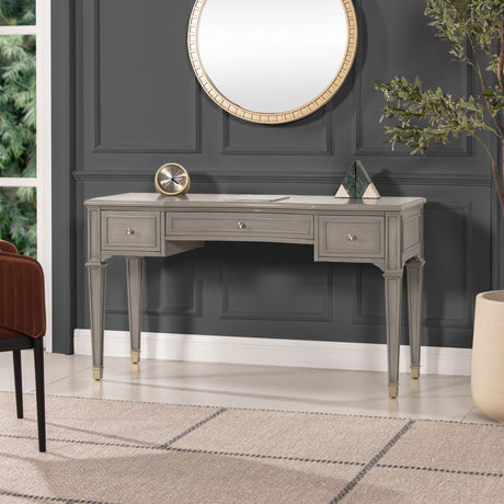 Dauphin - 3 Drawer Executive Desk by Jennifer Taylor Home | Bel Furniture