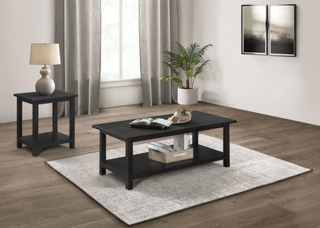Payne - Coffee And End Table Set Black 2 Pc. Coffee Table, End Table by Coaster Fine Furniture | Bel Furniture