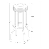 Retro - Upholstered Metal Swivel Bar Stool (Set of 2)
