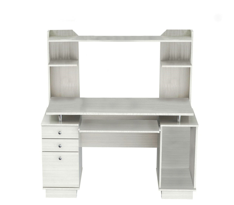 Computer Desk With Three Drawers - White