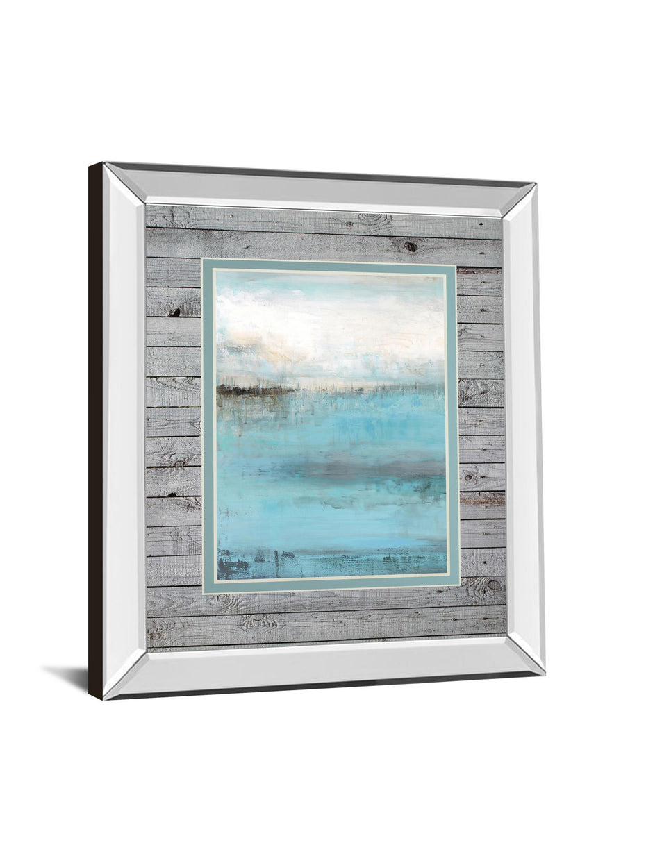 Beyond The Sea By Wani Pasion - Mirror Framed Print Wall Art - Blue