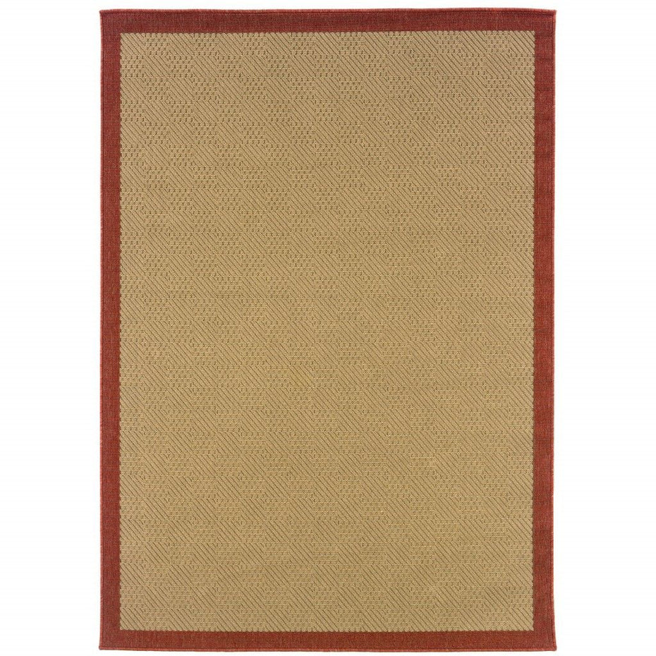 4' X 6' Outdoor & Indoor Area Rug - Beige