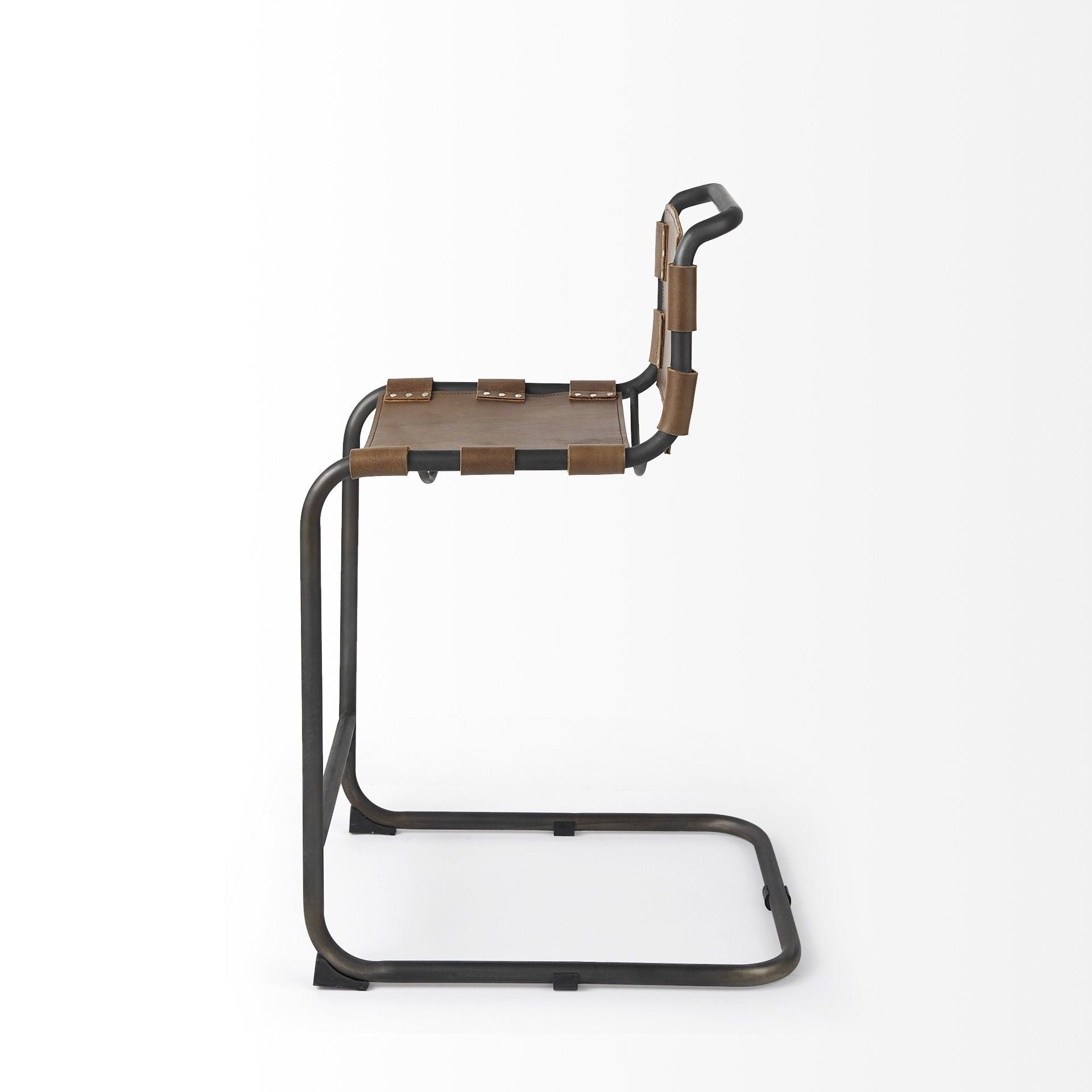 Steel Bar Chair - Brown / Black