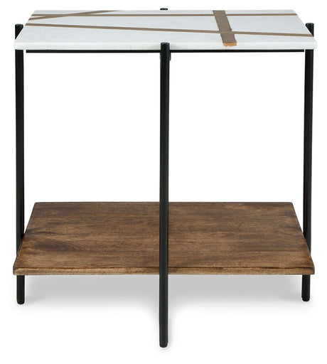 Braxmore - White / Light Brown - Accent Table by Signature Design by Ashley® | Bel Furniture