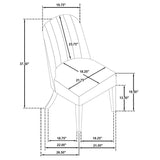 Leandro - 9 Piece Rectangular Dining Table Set - Cream / Burnished Black