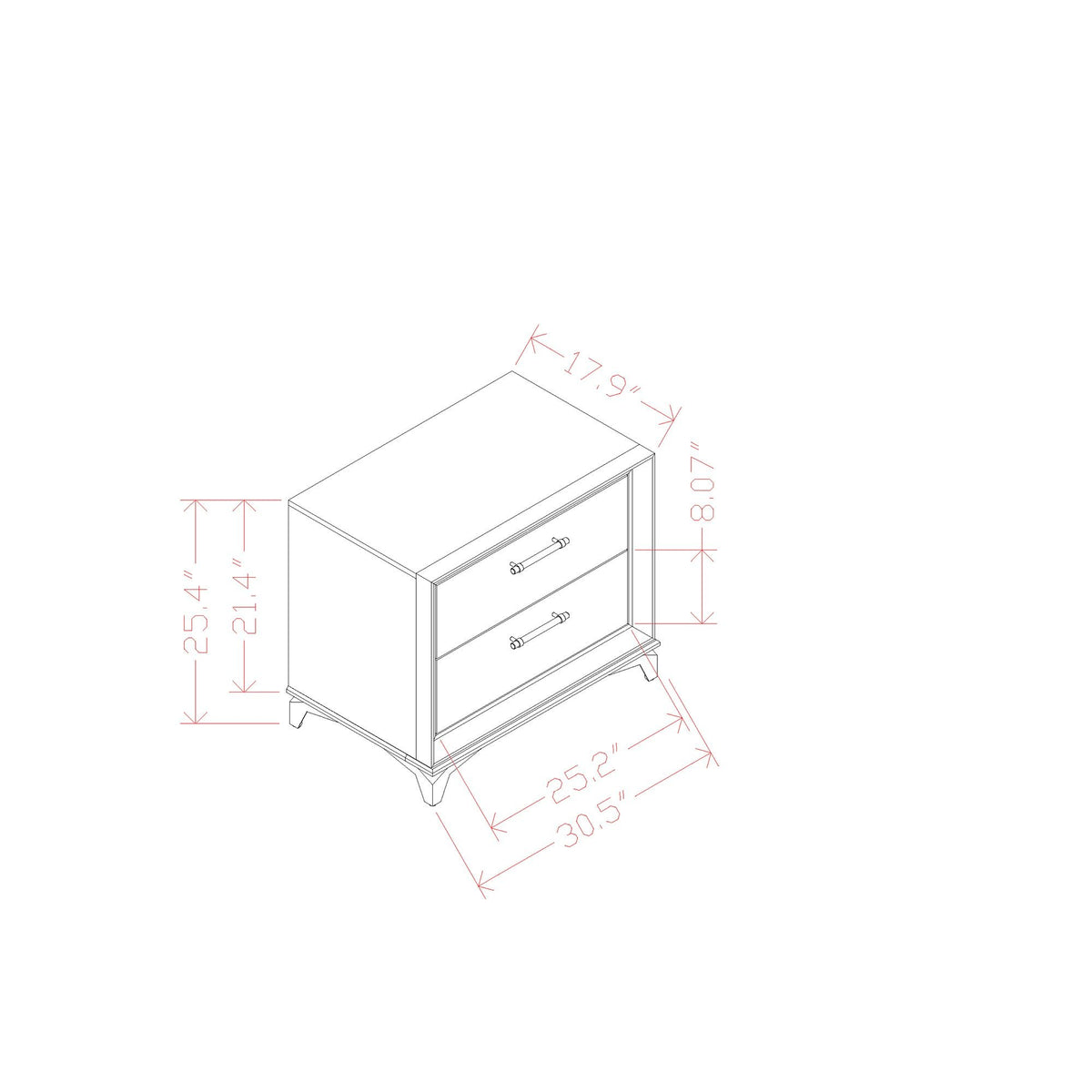 Star - Nightstand - White - view 2