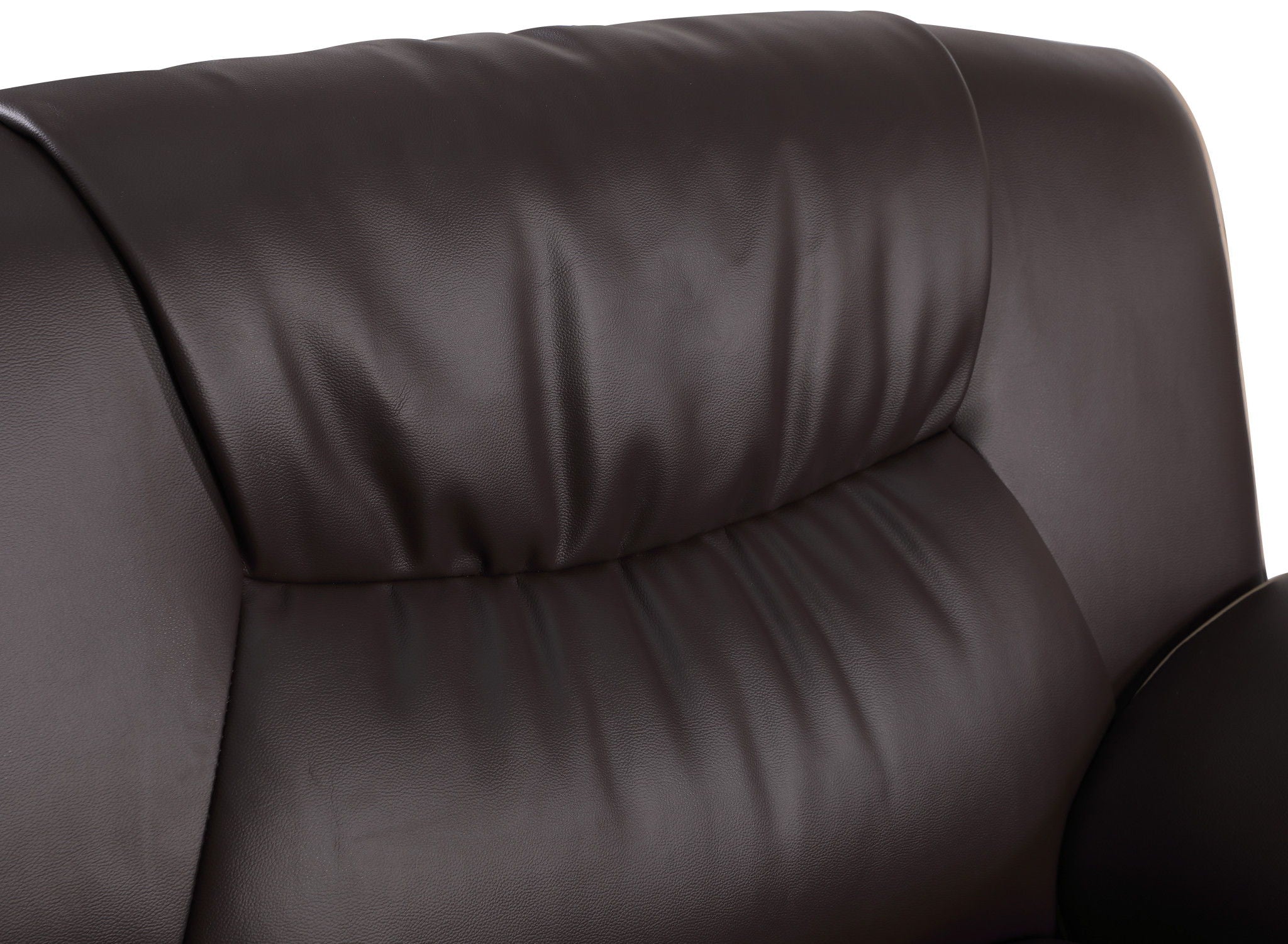 Faux Leather Love Seat - Silver / Brown