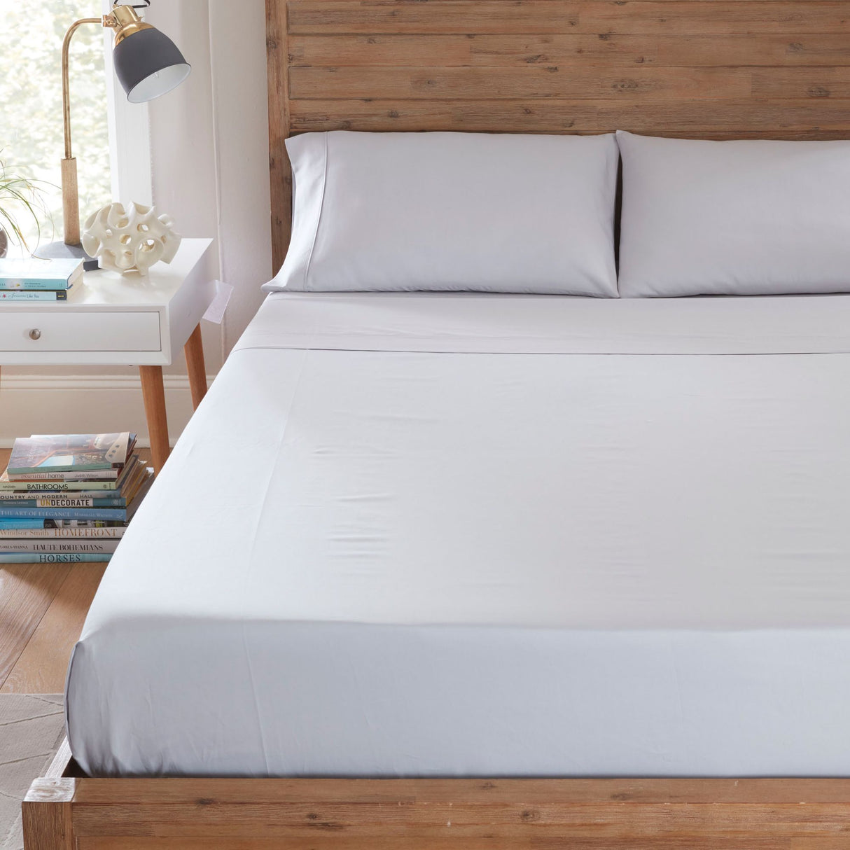 Sheet Set Luxurious Supima Cotton, Wrinkle Resistant, Breathable, With 2 Ghostgrip Band