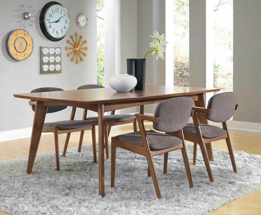 Malone - Rectangular Dining Table Set Dark Brown 5 Pc. Table, 4 Chairs by CoasterEveryday | Bel Furniture