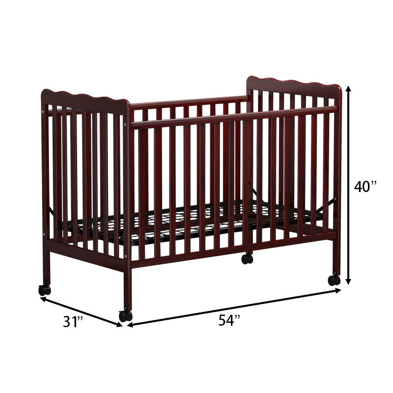 Crib 3 In 1 Convertible, Made Of Sustainable Pinewood, Non Toxic Finish, Comes With Locking Wheels, Wooden Nursery Furniture