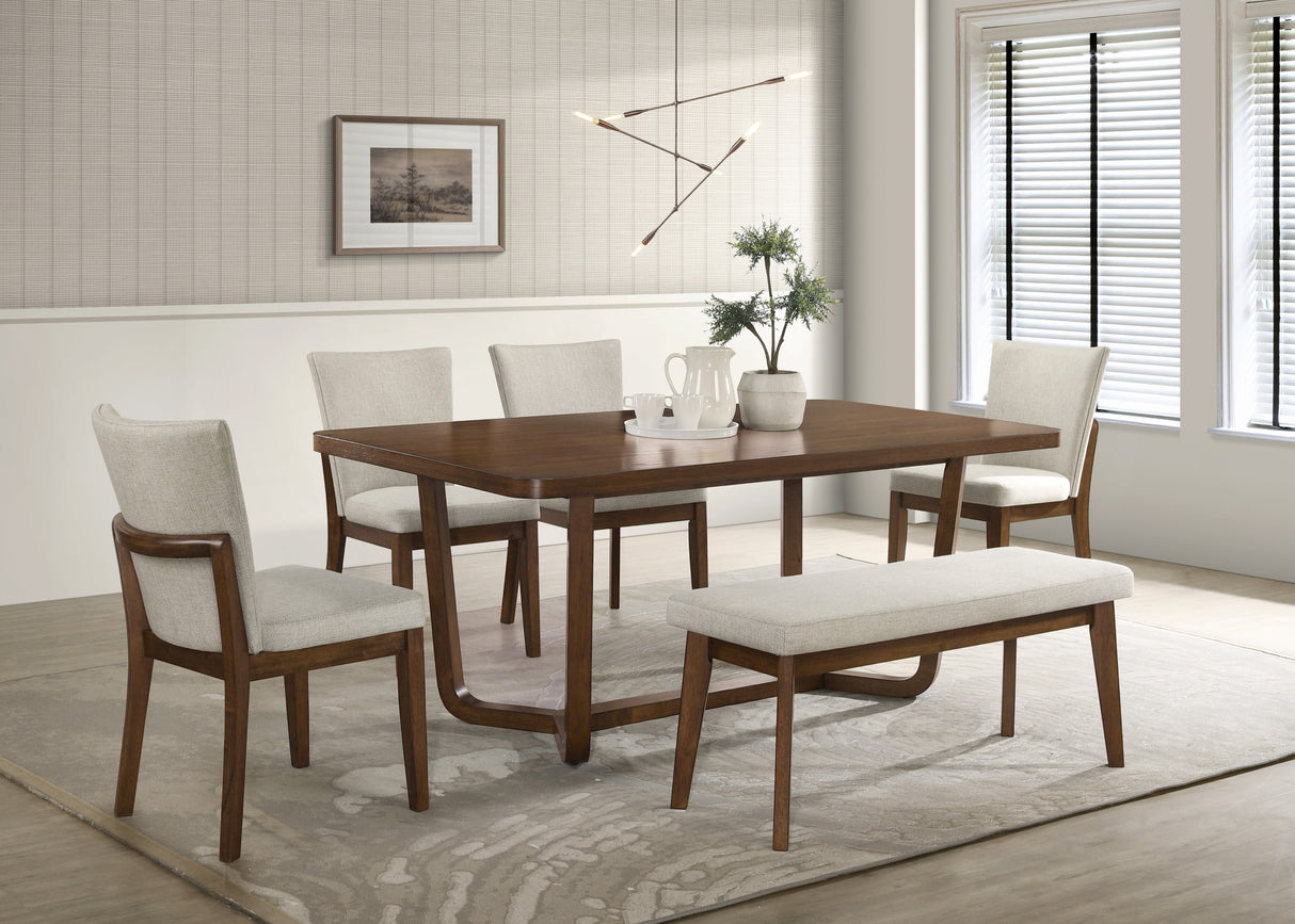 Salerno - Bench - Gray / Brown