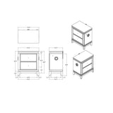 Adelaide - Nightstand With Cooler And Speaker - Gray / Black