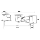 Trask - Wood TV Stand Media Console - Mango Brown by Coaster Fine Furniture | Bel Furniture