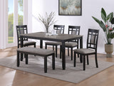 Paige 6-Pk Dinette Set With Bench