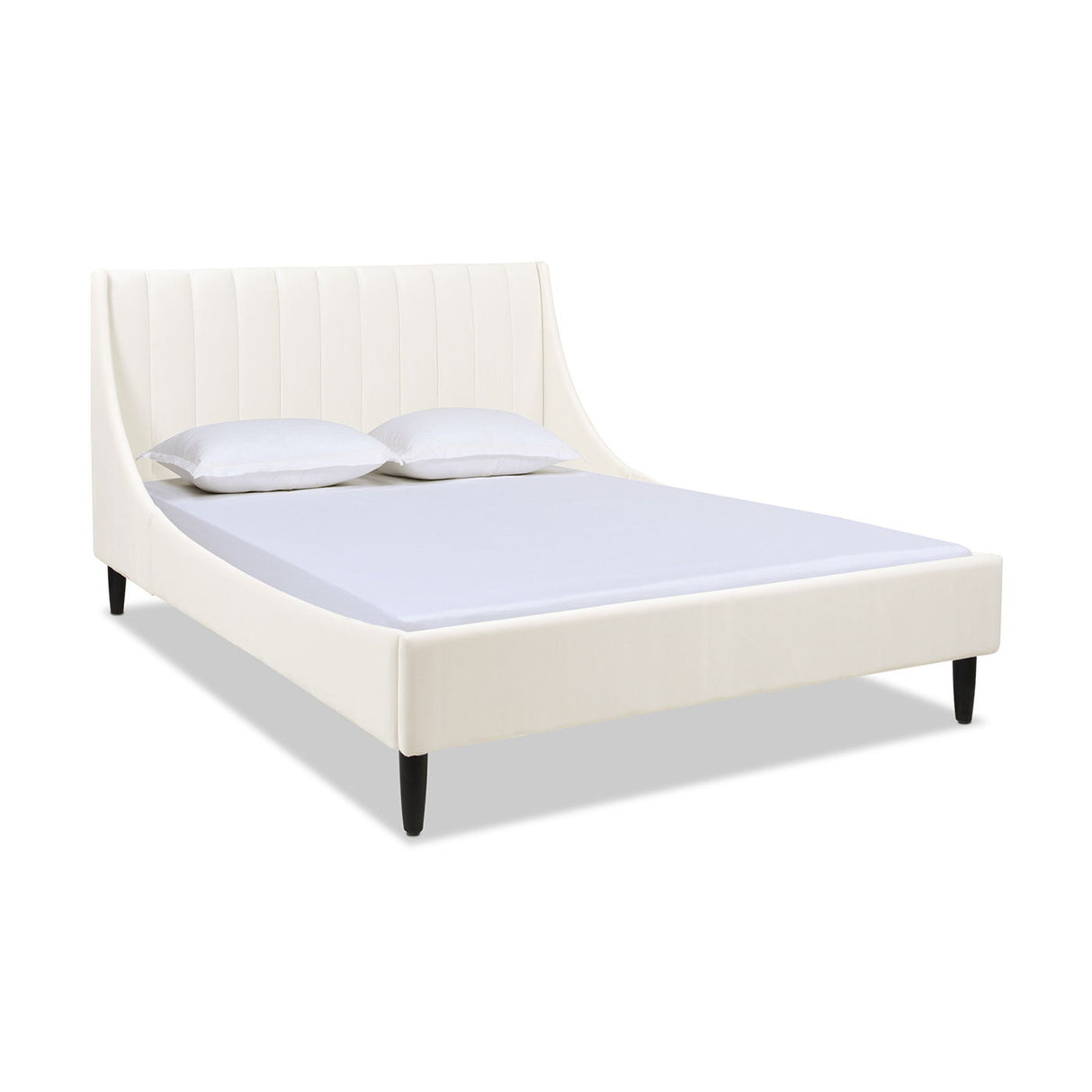 Aspen - Vertical Tufted Modern Headboard Platform Bed Set by Jennifer Taylor Home | Bel Furniture