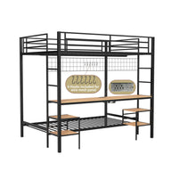 Ethan - Bunk Bed With Desk, Charging Station, Storage Shelves