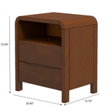 Lionel - Nightstand 2 Drawer - Brown