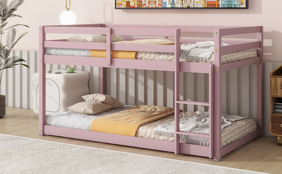 Twin Over Twin Floor Bunk Bed