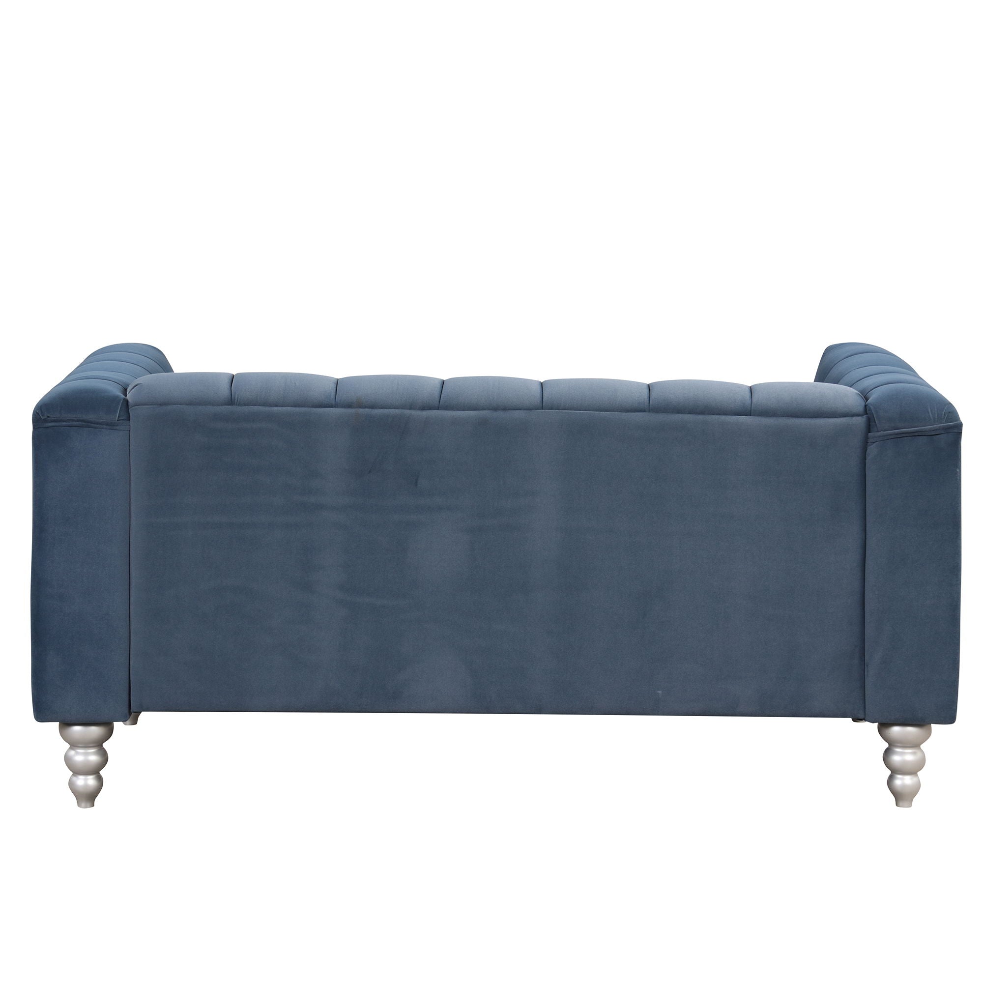 Modern Sofa Dutch Fluff Upholstered Sofa With Wood Legs, Buttoned Tufted Backrest