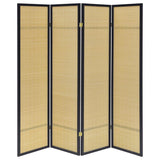 Pearce - 4-Panel Bamboo Room Divider Folding Screen - Natural by Coaster Fine Furniture | Bel Furniture