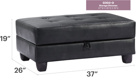 Stylish Storage Contemporary Ottoman - view 10