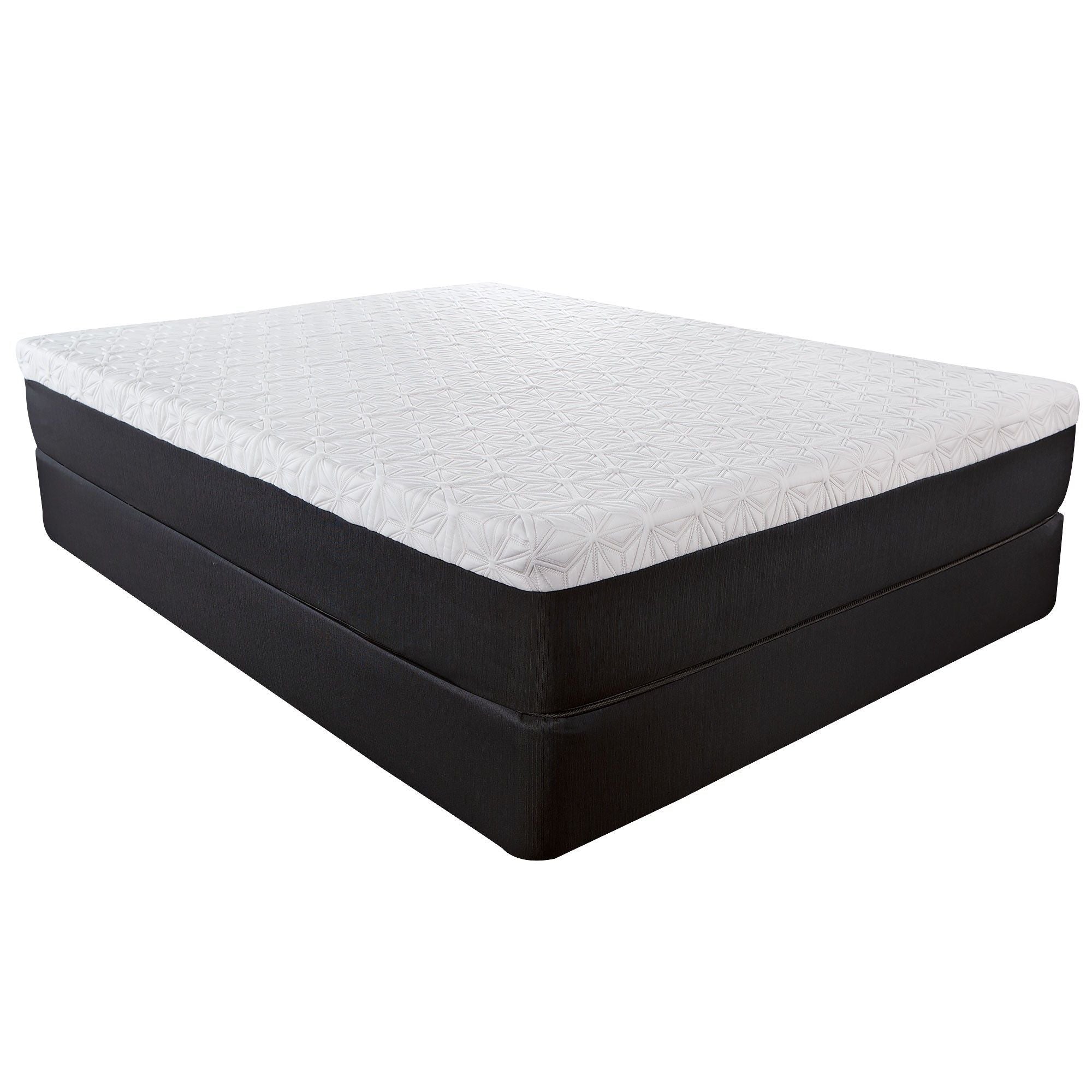 10.5" Twin Long Lux Gel Infused Memory Foam And High Density Foam Mattress - White / Black