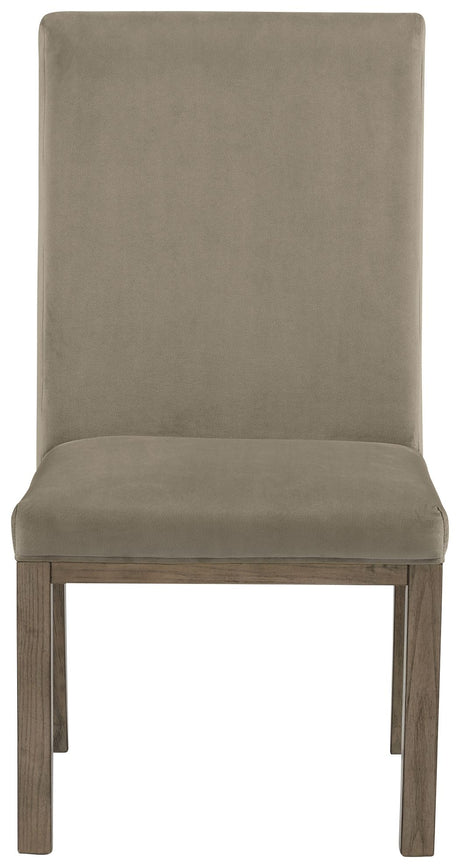 Chrestner - Gray / Brown - Dining UPH Side Chair (Set of 2) by Signature Design by Ashley® | Bel Furniture