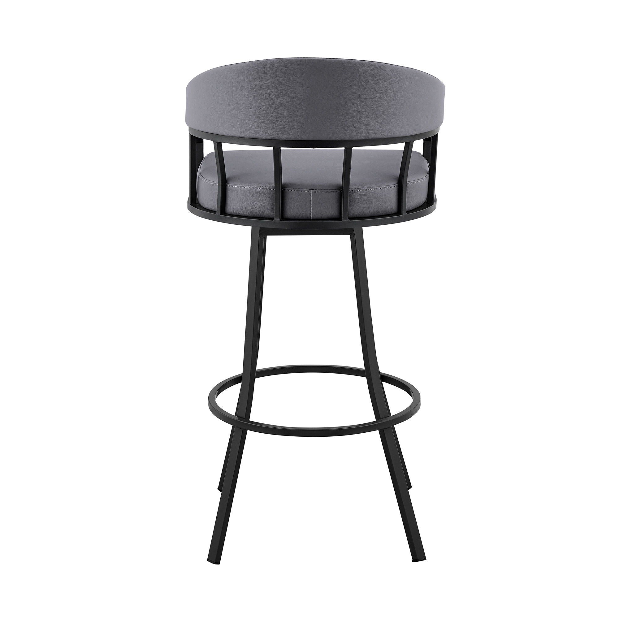 Steel Swivel Low Back Counter Height Bar Chair - Slate Gray / Black