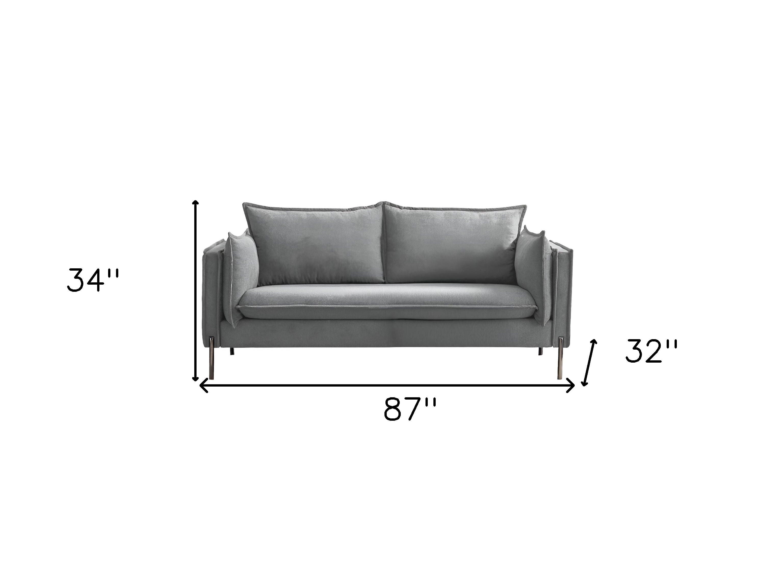 Black Legs Sofa - Gray