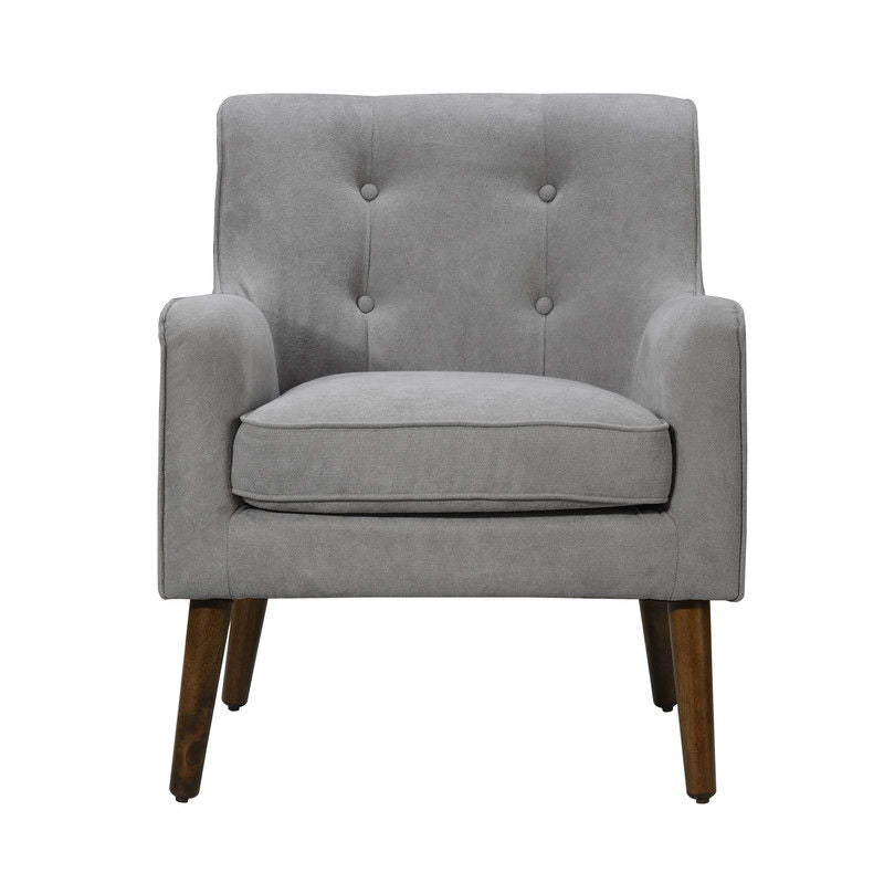 Ryder - Mid Century Modern Woven Fabric Tufted Armchair by Lilola Home | Bel Furniture