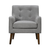 Ryder - Mid Century Modern Woven Fabric Tufted Armchair by Lilola Home | Bel Furniture
