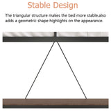 Adam - Twin Loft Bunk Bed With Cinnamon Wood Desk And Closet Rod - Black