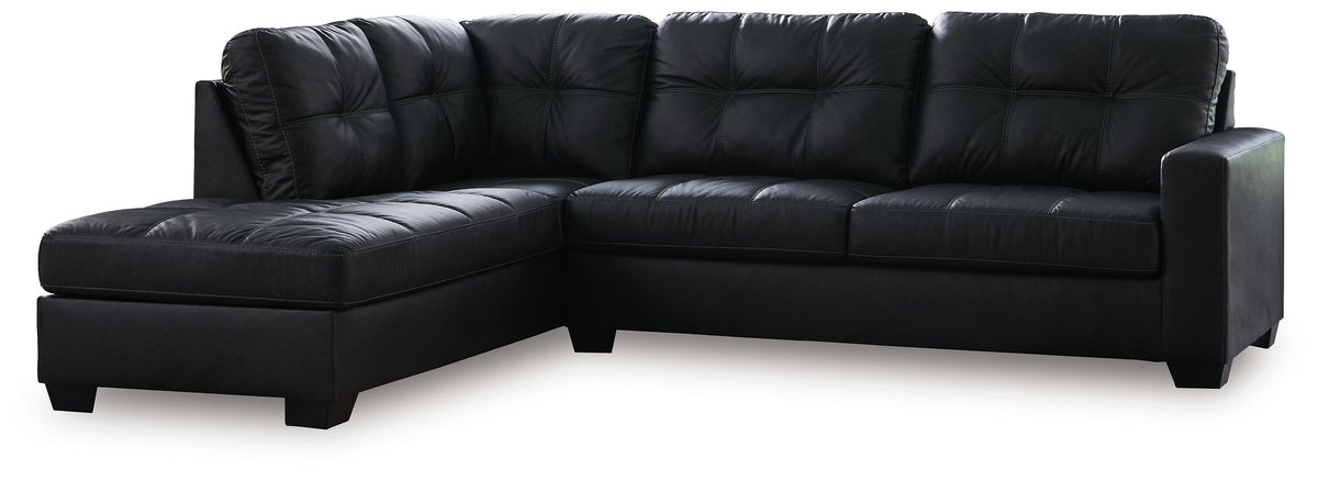Barlin Mills - Sectional Black 2 Pc. Left Arm Facing Corner Chaise Sectional by Benchcraft® | Bel Furniture