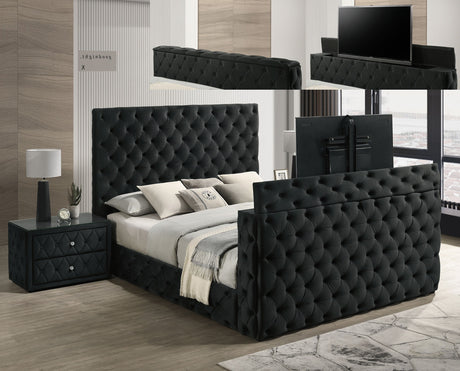 Josephine - Night Stand - Black by Crown Mark | Bel Furniture
