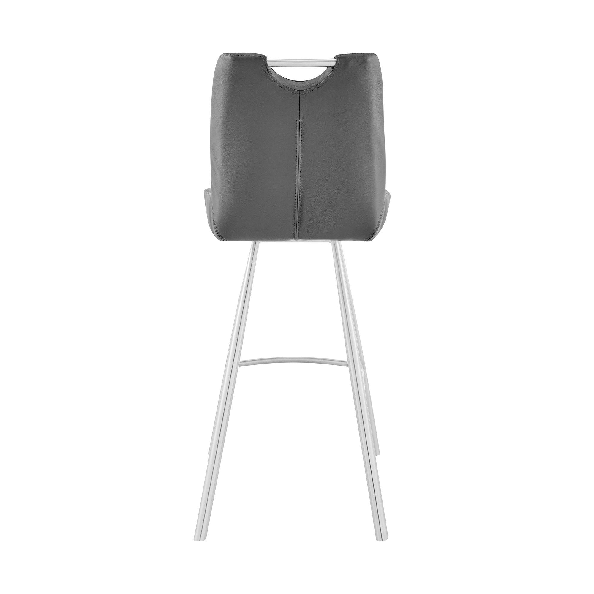 Iron Bar Height Bar Chair - Gray / Silver